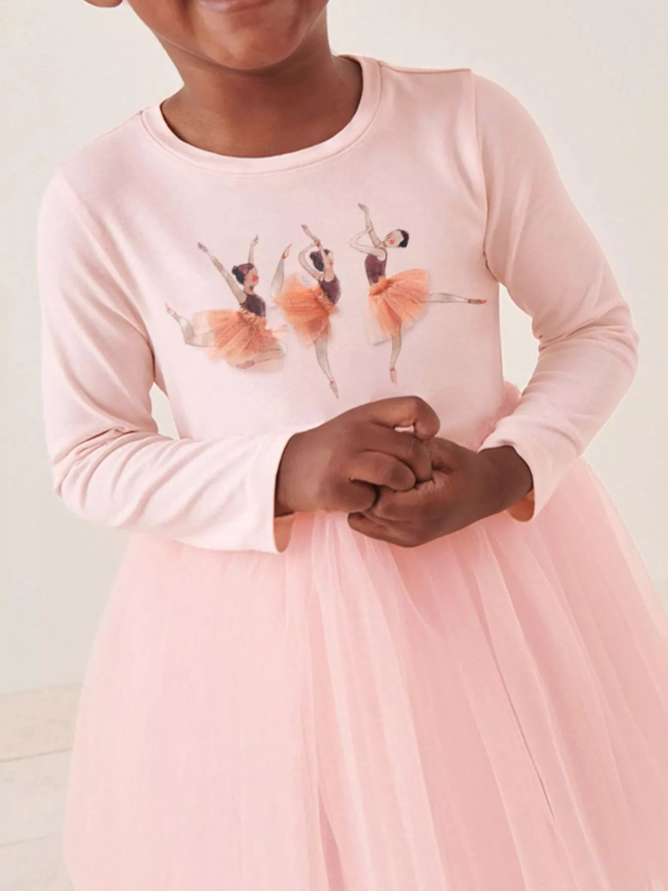 Children's Ballerina Long Sleeve Tulle Dress - Farnelli