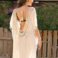 Tassel Cutout Half Sleeve Cover-Up - Farnelli