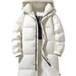Men's Full Size Longline Hooded Down Coat Plus Size - Farnelli
