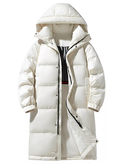 Men's Full Size Longline Hooded Down Coat Plus Size - Farnelli