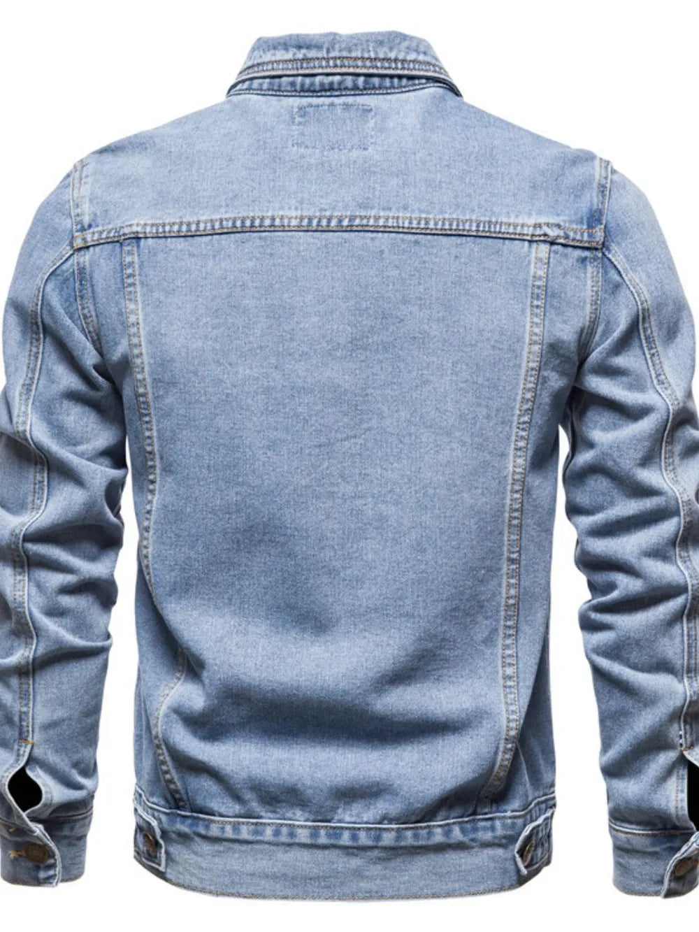 Men's Button Down Long Sleeve Denim Jacket - Farnelli