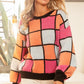 BiBi Multi Color Checker Pattern Sweater - Farnelli
