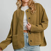 Umgee Textured Jacquard Jacket - CAMEL