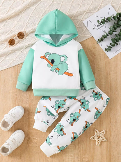 Children's Koala Graphic Hoodie & Pants Set - Farnelli