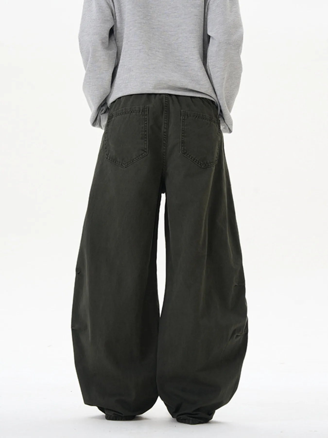 Men's Washed Wide Leg Curved Cargo Jeans - Farnelli