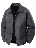 Men's Plus Size Zip Up Bomber Jacket - Farnelli