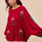 BiBi Christmas Theme Tree Embroidered Sweater - Farnelli