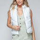 Snobbish Zip Up Quilted Hooded Vest - Farnelli