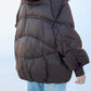 Chantal Genuine Fur Trim Down Fill Coat in Chocolate