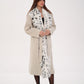 Genuine Arctic Fox Virgin Wool Wrap Coat