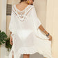 Cutout Ruffled Half Sleeve Cover-Up - Farnelli