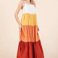 Mittoshop Color Block Tiered Pull-On Maxi Dress - Farnelli