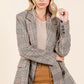 Mittoshop Plaid Double Breasted Relaxed Fit Blazer - Farnelli