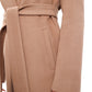 Geneva Classic Wraparound Wool Blend Overcoat in Camel