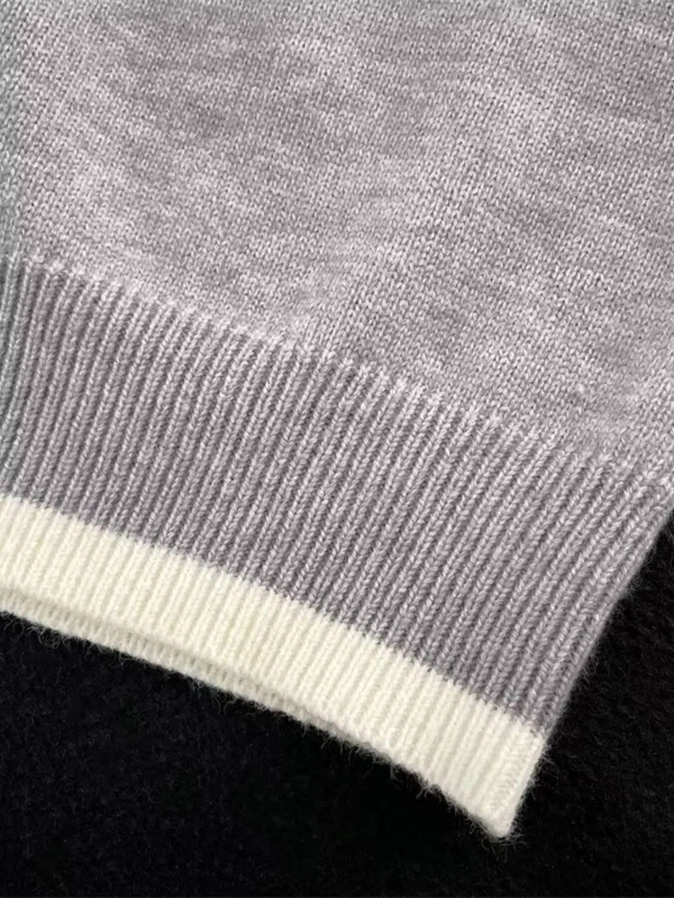 Men's Ribbed Hem Long Sleeve Sweater - Farnelli