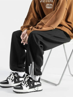 Men's Plus Size Drawstring Wide Leg Sweatpants - Farnelli