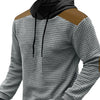 Men's Full Size Drawstring Contrast Shoulder Panels Hoodie Plus Size - Light Gray