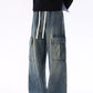 Men's Plus Size Wide-Leg Cargo Jeans - Farnelli