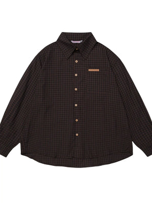 Men's Classic Plaid Button-Down Oversized Shirt - Farnelli