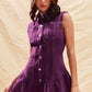 SO ME Button Down Sleeveless Collared Game Day Mini Dress - Farnelli
