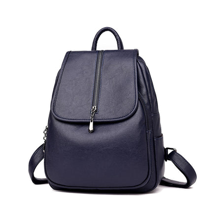 Women’s soft surface Korean style leisure backpack by Rirati featuring large size and spacious design.