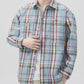 Men's Plus Size Plaid Button Up Long Sleeve Shirt - Farnelli