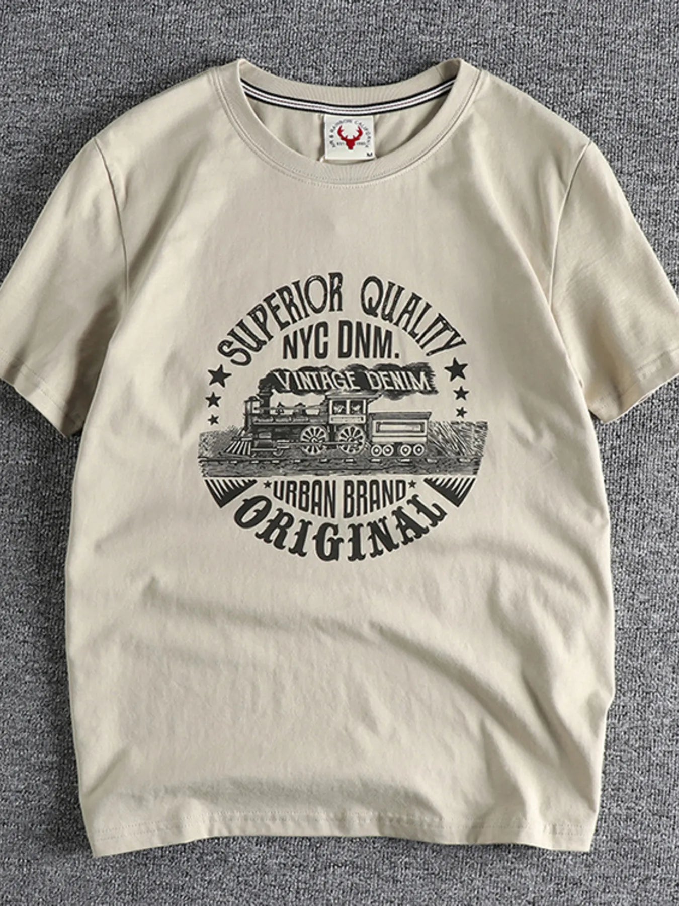 Men's Plus Size Graphic Round Neck Short Sleeve T-Shirt - Farnelli