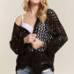 ADORA Crochet Cardigan With Scallop Hem - Farnelli