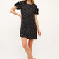 And The Why Embellished Sleeve Polka Dots Shift Dress - Farnelli