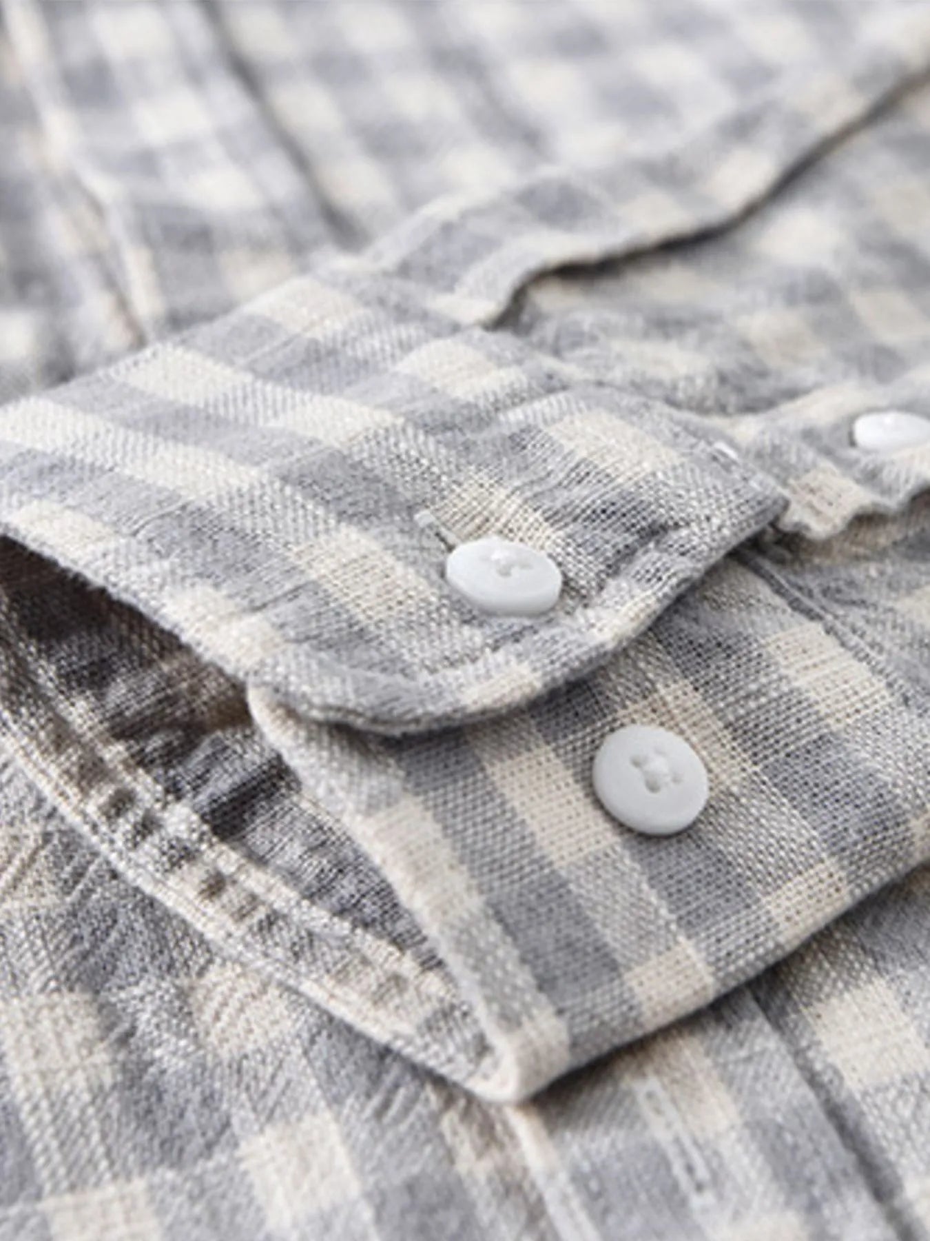 Men's Plus Size Plaid Button Up Long Sleeve Shirt - Farnelli