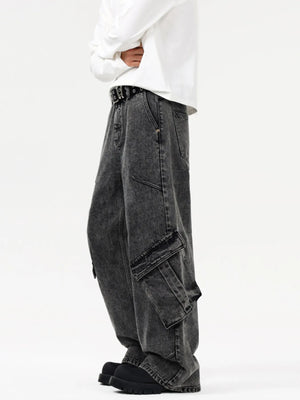 Men's Wide Leg Cargo Jeans - Farnelli