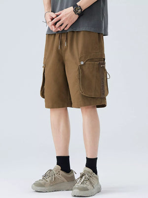 Men's Plus Size Drawstring Loose Fit Cargo Shorts - Farnelli