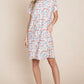 BOMBOM Printed Round Neck Short Sleeve Tee Dress - Farnelli