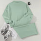 Drop Shoulder Zip Up Jacket and Drawstring Pants Active 2pcs Set - Farnelli