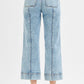 RISEN Full Size High Rise Crop Wide Front Seam Detailed Jeans Plus Size - Farnelli