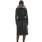 Genuine Silver Fox Cashmere Blend Coat