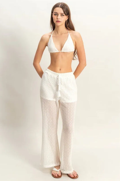 HYFVE Crochet Bra and Drawstring Pants Set - Farnelli