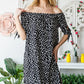 Heimish Full Size Short Sleeve Off Shoulder Animal Mini Dress Plus Size - Farnelli