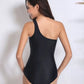 One Shoulder Polka Dot One-Piece Swimwear - Farnelli