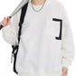 Men's Plus Size Crew Neck Sweatshirt with Pocket Detail - Farnelli
