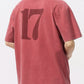 Men's Plus Size Vintage Washed Number 17 Oversized T-Shirt - Farnelli