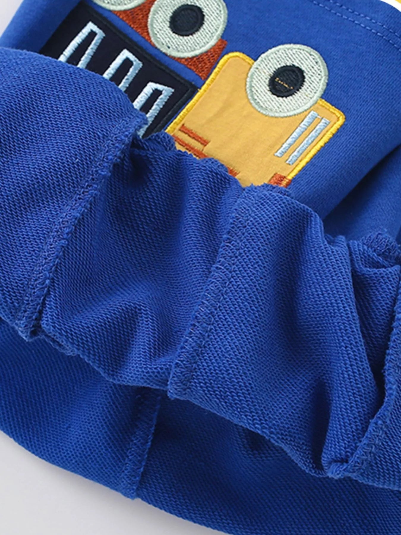 Children's Excavator & Truck Embroidered Two-Piece Set - Farnelli