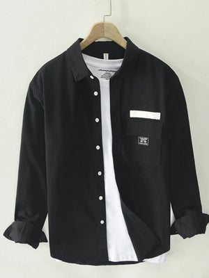 Men's Plus Size Button Up Long Sleeve Shirt - Farnelli