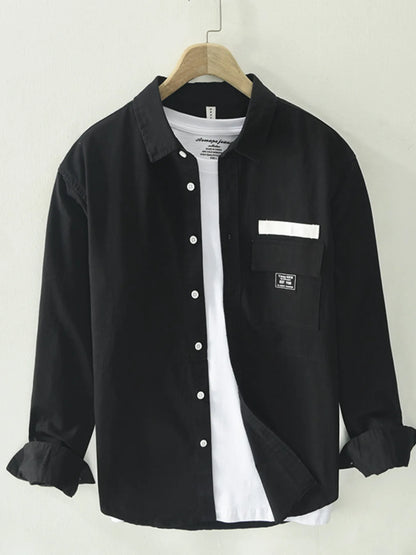 Men's Plus Size Button Up Long Sleeve Shirt - Farnelli