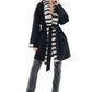 Genuine  French Orylag Fur Italian Cashmere Wool Coat 85cm