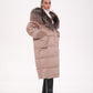 Rei Silver Fox Fully Lined Hood Down Coat in Blush