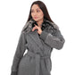 Karolina Genuine Silver Fox Wool Blend Coat