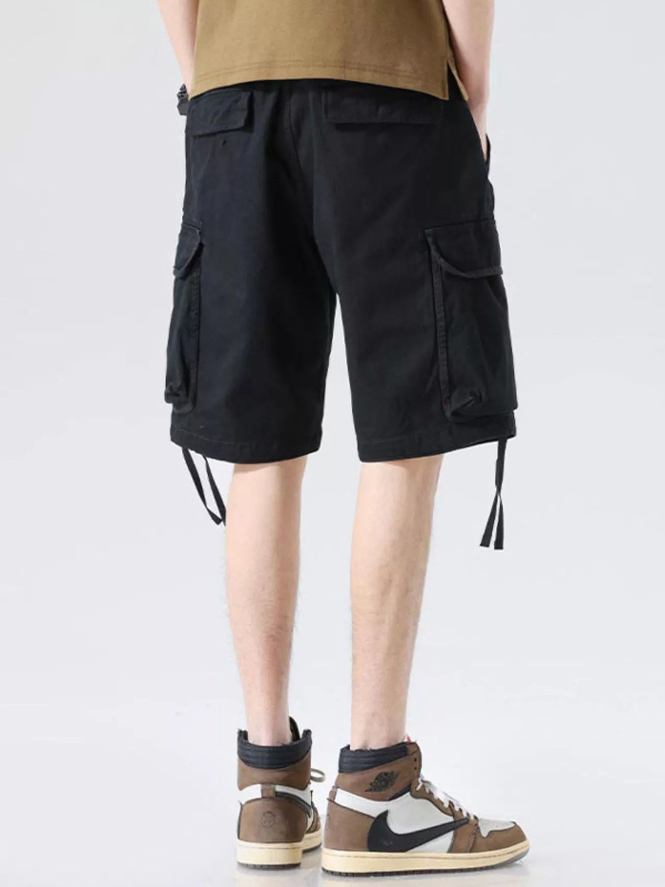 Men's Drawstring Wide Leg Cargo Shorts - Farnelli