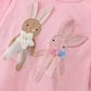 Children's Bunny Applique Long Sleeve T-Shirt - Farnelli