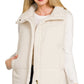 Zenana High Neck Zip-Up Vest Coat - Farnelli